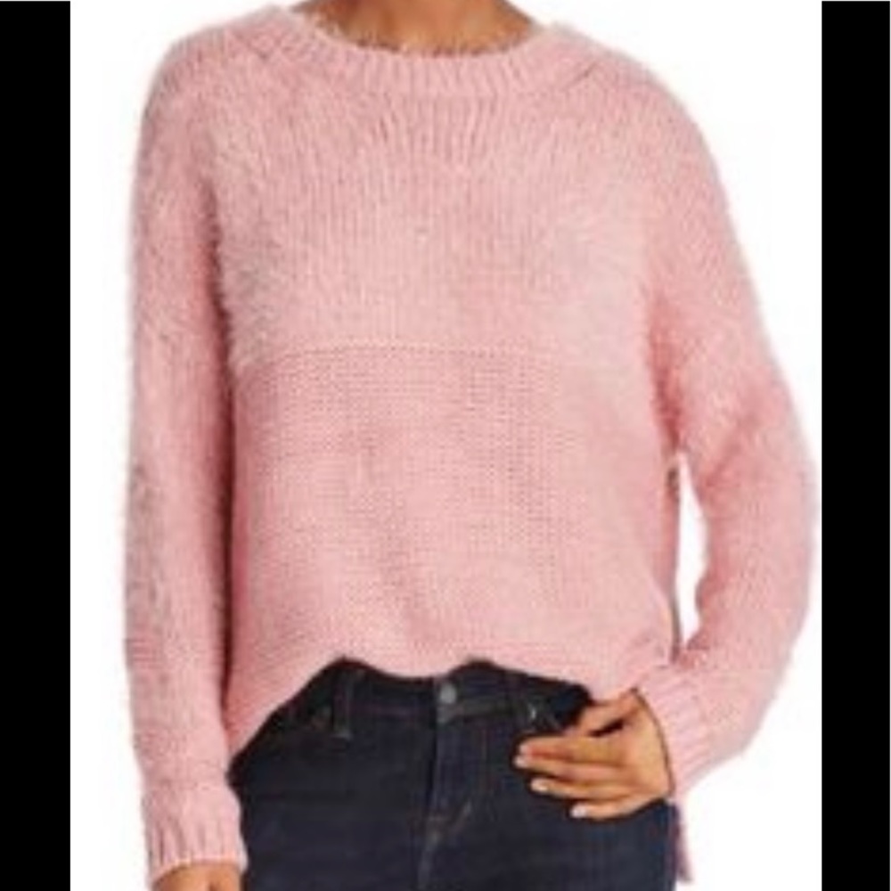 Beltaine Fuzzy Crew neck sweater, Blush, xs